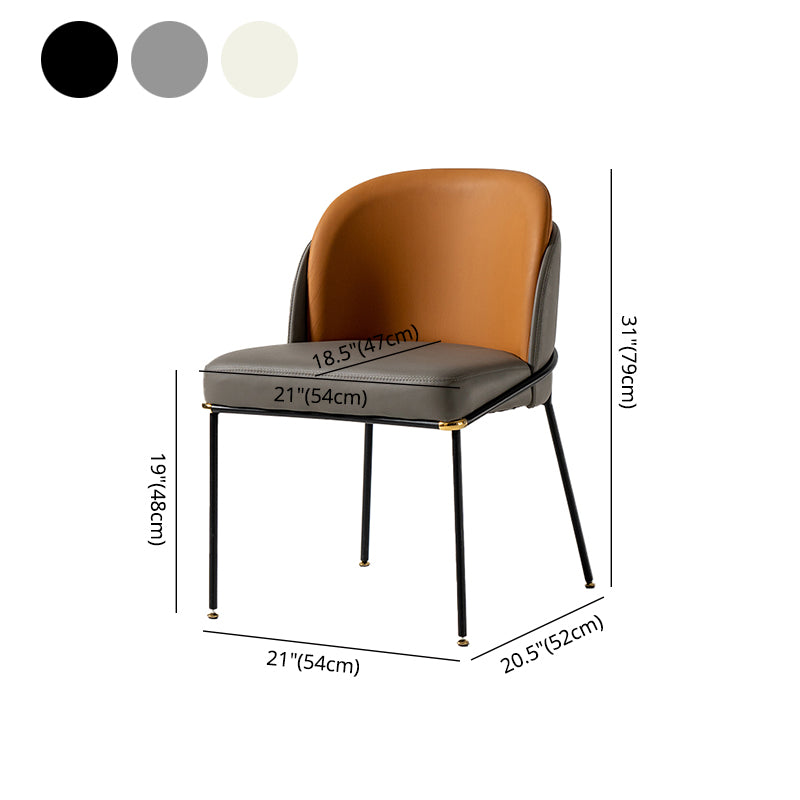 Minimalist Style Armless Solid Back Side Chairs Upholstered Side Chairs Clearhalo ' kitchen&dining_furn' 'Dining Chairs' 'Dining Tables & Seating' 'dining_chair' 'furn' 'furn_dining_chair' 'Furniture' 'furniture_dining_chair' 'Kitchen & Dining Furniture' 'kitchen' 4353939