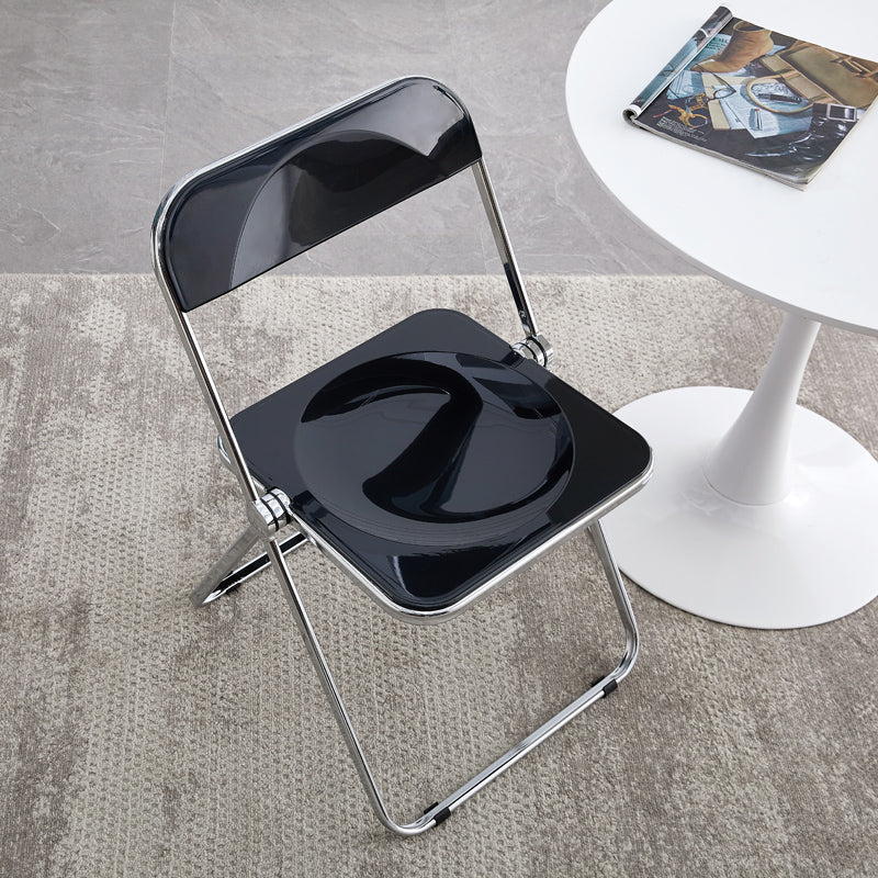 Industrial Plastic Dining Armless Chair Open Back Dining Side Chair Black 1 Piece Clearhalo ' kitchen&dining_furn' 'Dining Chairs' 'Dining Tables & Seating' 'dining_chair' 'furn' 'furn_dining_chair' 'Furniture' 'furniture_dining_chair' 'Kitchen & Dining Furniture' 'kitchen' 4353948