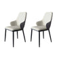 Industrial Design Arm Solid Back Dining Chairs Leather Dining Chairs for Kitchen Light Gray 2 Piece Set Clearhalo ' kitchen&dining_furn' 'Dining Chairs' 'Dining Tables & Seating' 'dining_chair' 'furn' 'furn_dining_chair' 'Furniture' 'furniture_dining_chair' 'Kitchen & Dining Furniture' 'kitchen' 4353988
