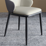 Industrial Design Arm Solid Back Dining Chairs Leather Dining Chairs for Kitchen Clearhalo ' kitchen&dining_furn' 'Dining Chairs' 'Dining Tables & Seating' 'dining_chair' 'furn' 'furn_dining_chair' 'Furniture' 'furniture_dining_chair' 'Kitchen & Dining Furniture' 'kitchen' 4353989