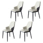 Industrial Design Arm Solid Back Dining Chairs Leather Dining Chairs for Kitchen Light Gray 4 Piece Set Clearhalo ' kitchen&dining_furn' 'Dining Chairs' 'Dining Tables & Seating' 'dining_chair' 'furn' 'furn_dining_chair' 'Furniture' 'furniture_dining_chair' 'Kitchen & Dining Furniture' 'kitchen' 4353991