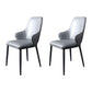 Industrial Design Arm Solid Back Dining Chairs Leather Dining Chairs for Kitchen Grey 2 Piece Set Clearhalo ' kitchen&dining_furn' 'Dining Chairs' 'Dining Tables & Seating' 'dining_chair' 'furn' 'furn_dining_chair' 'Furniture' 'furniture_dining_chair' 'Kitchen & Dining Furniture' 'kitchen' 4354002