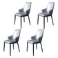 Industrial Design Arm Solid Back Dining Chairs Leather Dining Chairs for Kitchen Grey 4 Piece Set Clearhalo ' kitchen&dining_furn' 'Dining Chairs' 'Dining Tables & Seating' 'dining_chair' 'furn' 'furn_dining_chair' 'Furniture' 'furniture_dining_chair' 'Kitchen & Dining Furniture' 'kitchen' 4354003
