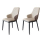 Industrial Design Arm Solid Back Dining Chairs Leather Dining Chairs for Kitchen Beige 2 Piece Set Clearhalo ' kitchen&dining_furn' 'Dining Chairs' 'Dining Tables & Seating' 'dining_chair' 'furn' 'furn_dining_chair' 'Furniture' 'furniture_dining_chair' 'Kitchen & Dining Furniture' 'kitchen' 4354005