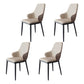 Industrial Design Arm Solid Back Dining Chairs Leather Dining Chairs for Kitchen Beige 4 Piece Set Clearhalo ' kitchen&dining_furn' 'Dining Chairs' 'Dining Tables & Seating' 'dining_chair' 'furn' 'furn_dining_chair' 'Furniture' 'furniture_dining_chair' 'Kitchen & Dining Furniture' 'kitchen' 4354006
