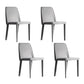 Contemporary Leather Dining Chairs Armless Solid Back Chair for Kitchen Silver Gray 4 Piece Set Clearhalo ' kitchen&dining_furn' 'Dining Chairs' 'Dining Tables & Seating' 'dining_chair' 'furn' 'furn_dining_chair' 'Furniture' 'furniture_dining_chair' 'Kitchen & Dining Furniture' 'kitchen' 4354013