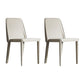 Contemporary Leather Dining Chairs Armless Solid Back Chair for Kitchen White 2 Piece Set Clearhalo ' kitchen&dining_furn' 'Dining Chairs' 'Dining Tables & Seating' 'dining_chair' 'furn' 'furn_dining_chair' 'Furniture' 'furniture_dining_chair' 'Kitchen & Dining Furniture' 'kitchen' 4354016