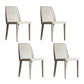 Contemporary Leather Dining Chairs Armless Solid Back Chair for Kitchen White 4 Piece Set Clearhalo ' kitchen&dining_furn' 'Dining Chairs' 'Dining Tables & Seating' 'dining_chair' 'furn' 'furn_dining_chair' 'Furniture' 'furniture_dining_chair' 'Kitchen & Dining Furniture' 'kitchen' 4354018