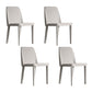 Contemporary Leather Dining Chairs Armless Solid Back Chair for Kitchen Grey 4 Piece Set Clearhalo ' kitchen&dining_furn' 'Dining Chairs' 'Dining Tables & Seating' 'dining_chair' 'furn' 'furn_dining_chair' 'Furniture' 'furniture_dining_chair' 'Kitchen & Dining Furniture' 'kitchen' 4354030