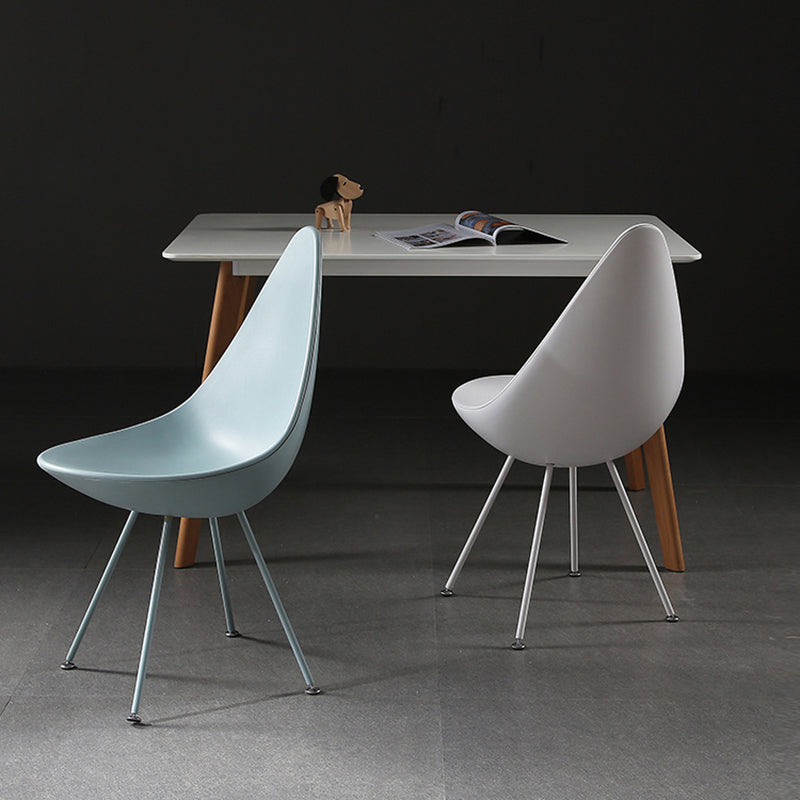 Industrial Style Armless Side Chairs Plastic Solid Back Side Chair for Home Clearhalo ' kitchen&dining_furn' 'Dining Chairs' 'Dining Tables & Seating' 'dining_chair' 'furn' 'furn_dining_chair' 'Furniture' 'furniture_dining_chair' 'Kitchen & Dining Furniture' 'kitchen' 4354037