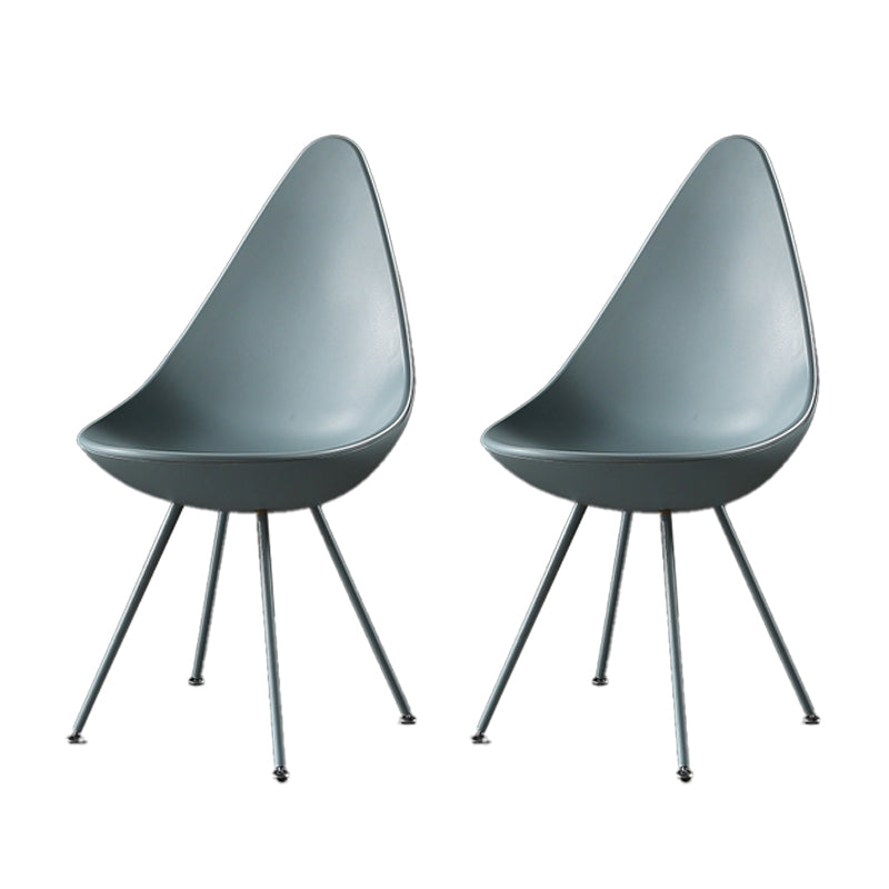 Industrial Style Armless Side Chairs Plastic Solid Back Side Chair for Home Blue 2 Piece Set Clearhalo ' kitchen&dining_furn' 'Dining Chairs' 'Dining Tables & Seating' 'dining_chair' 'furn' 'furn_dining_chair' 'Furniture' 'furniture_dining_chair' 'Kitchen & Dining Furniture' 'kitchen' 4354059