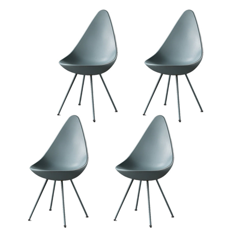 Industrial Style Armless Side Chairs Plastic Solid Back Side Chair for Home Blue 4 Piece Set Clearhalo ' kitchen&dining_furn' 'Dining Chairs' 'Dining Tables & Seating' 'dining_chair' 'furn' 'furn_dining_chair' 'Furniture' 'furniture_dining_chair' 'Kitchen & Dining Furniture' 'kitchen' 4354060