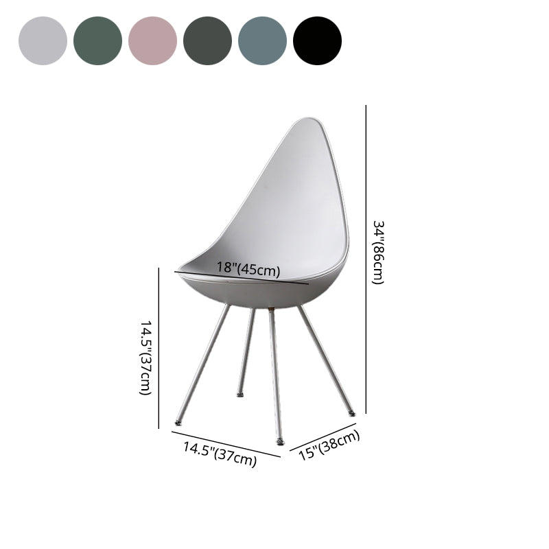 Industrial Style Armless Side Chairs Plastic Solid Back Side Chair for Home Clearhalo ' kitchen&dining_furn' 'Dining Chairs' 'Dining Tables & Seating' 'dining_chair' 'furn' 'furn_dining_chair' 'Furniture' 'furniture_dining_chair' 'Kitchen & Dining Furniture' 'kitchen' 4354061