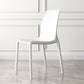 Contemporary Stacking Armless Dining Chairs Solid Back Chair for Home Use White 1 Piece Clearhalo ' kitchen&dining_furn' 'Dining Chairs' 'Dining Tables & Seating' 'dining_chair' 'furn' 'furn_dining_chair' 'Furniture' 'furniture_dining_chair' 'Kitchen & Dining Furniture' 'kitchen' 4354070
