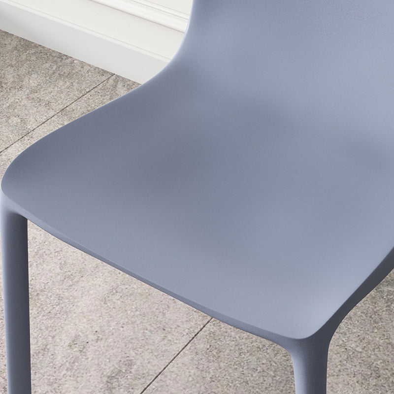 Contemporary Stacking Armless Dining Chairs Solid Back Chair for Home Use Clearhalo ' kitchen&dining_furn' 'Dining Chairs' 'Dining Tables & Seating' 'dining_chair' 'furn' 'furn_dining_chair' 'Furniture' 'furniture_dining_chair' 'Kitchen & Dining Furniture' 'kitchen' 4354073