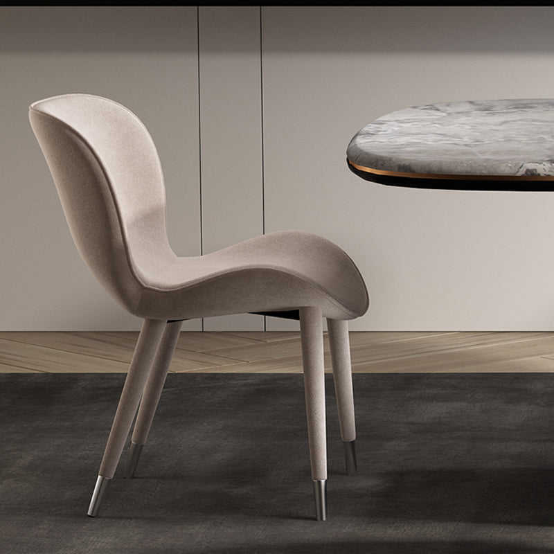 Modern Style Linen Fabric Dining Chair Arm Solid Back Dining Chairs for Kitchen Clearhalo ' kitchen&dining_furn' 'Dining Chairs' 'Dining Tables & Seating' 'dining_chair' 'furn' 'furn_dining_chair' 'Furniture' 'furniture_dining_chair' 'Kitchen & Dining Furniture' 'kitchen' 4354084