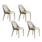 Contemporary Leather Dining Chairs Armless Solid Back Dining Chair for Kitchen Light Gray 4 Piece Set Clearhalo ' kitchen&dining_furn' 'Dining Chairs' 'Dining Tables & Seating' 'dining_chair' 'furn' 'furn_dining_chair' 'Furniture' 'furniture_dining_chair' 'Kitchen & Dining Furniture' 'kitchen' 4354108