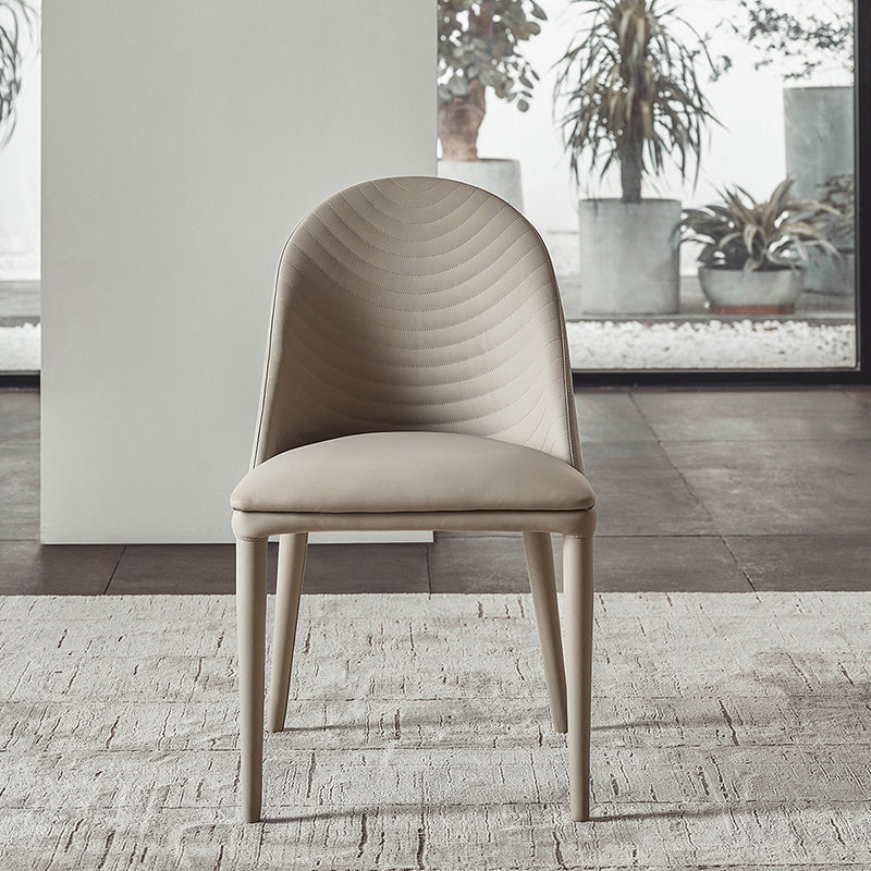 Contemporary Leather Dining Chairs Armless Solid Back Dining Chair for Kitchen Clearhalo ' kitchen&dining_furn' 'Dining Chairs' 'Dining Tables & Seating' 'dining_chair' 'furn' 'furn_dining_chair' 'Furniture' 'furniture_dining_chair' 'Kitchen & Dining Furniture' 'kitchen' 4354111