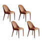 Contemporary Leather Dining Chairs Armless Solid Back Dining Chair for Kitchen Red Brown 4 Piece Set Clearhalo ' kitchen&dining_furn' 'Dining Chairs' 'Dining Tables & Seating' 'dining_chair' 'furn' 'furn_dining_chair' 'Furniture' 'furniture_dining_chair' 'Kitchen & Dining Furniture' 'kitchen' 4354114
