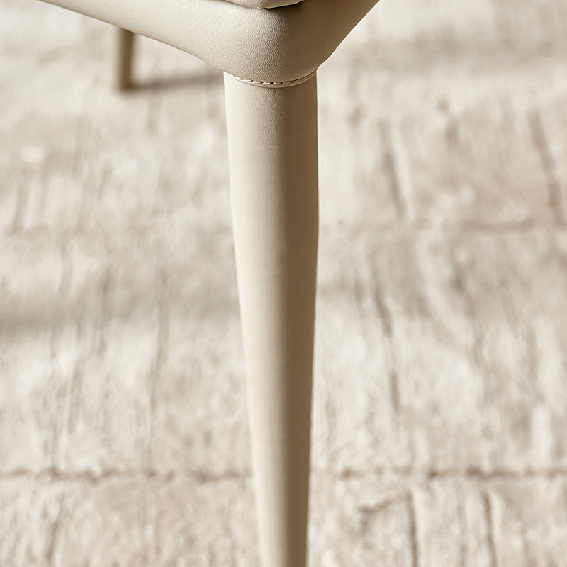 Contemporary Leather Dining Chairs Armless Solid Back Dining Chair for Kitchen Clearhalo ' kitchen&dining_furn' 'Dining Chairs' 'Dining Tables & Seating' 'dining_chair' 'furn' 'furn_dining_chair' 'Furniture' 'furniture_dining_chair' 'Kitchen & Dining Furniture' 'kitchen' 4354121