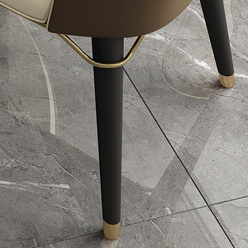 Scandinavian Armless Solid Back Chairs Leather Dining Chairs for Kitchen Clearhalo ' kitchen&dining_furn' 'Dining Chairs' 'Dining Tables & Seating' 'dining_chair' 'furn' 'furn_dining_chair' 'Furniture' 'furniture_dining_chair' 'Kitchen & Dining Furniture' 'kitchen' 4354129