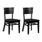 Industrial Style Open Back Dining Side Chair Armless Wood Legs Side Chairs Black 2 Piece Set Clearhalo ' kitchen&dining_furn' 'Dining Chairs' 'Dining Tables & Seating' 'dining_chair' 'furn' 'furn_dining_chair' 'Furniture' 'furniture_dining_chair' 'Kitchen & Dining Furniture' 'kitchen' 4354135