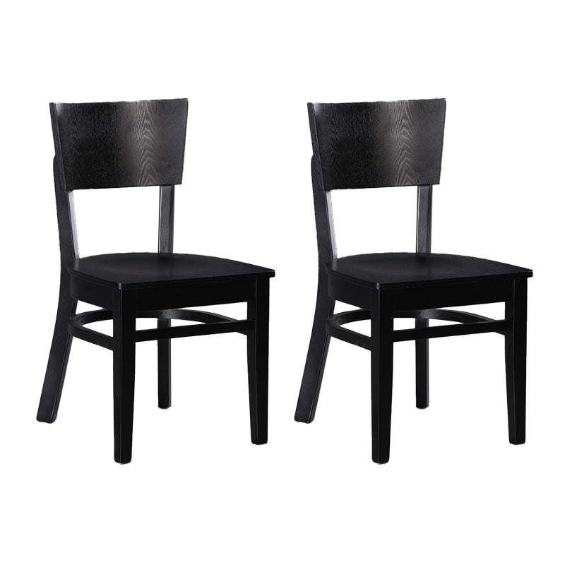 Industrial Style Open Back Dining Side Chair Armless Wood Legs Side Chairs Black 2 Piece Set Clearhalo ' kitchen&dining_furn' 'Dining Chairs' 'Dining Tables & Seating' 'dining_chair' 'furn' 'furn_dining_chair' 'Furniture' 'furniture_dining_chair' 'Kitchen & Dining Furniture' 'kitchen' 4354135
