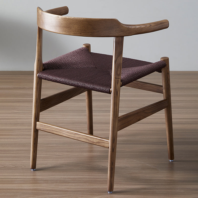 Modern Style Arm Dining Chairs Ash Open Back Home Armchairs with Wood Legs Clearhalo ' kitchen&dining_furn' 'Dining Chairs' 'Dining Tables & Seating' 'dining_chair' 'furn' 'furn_dining_chair' 'Furniture' 'furniture_dining_chair' 'Kitchen & Dining Furniture' 'kitchen' 4354164