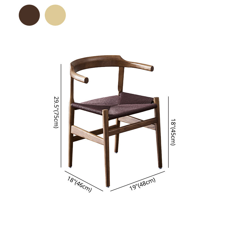 Modern Style Arm Dining Chairs Ash Open Back Home Armchairs with Wood Legs Clearhalo ' kitchen&dining_furn' 'Dining Chairs' 'Dining Tables & Seating' 'dining_chair' 'furn' 'furn_dining_chair' 'Furniture' 'furniture_dining_chair' 'Kitchen & Dining Furniture' 'kitchen' 4354170