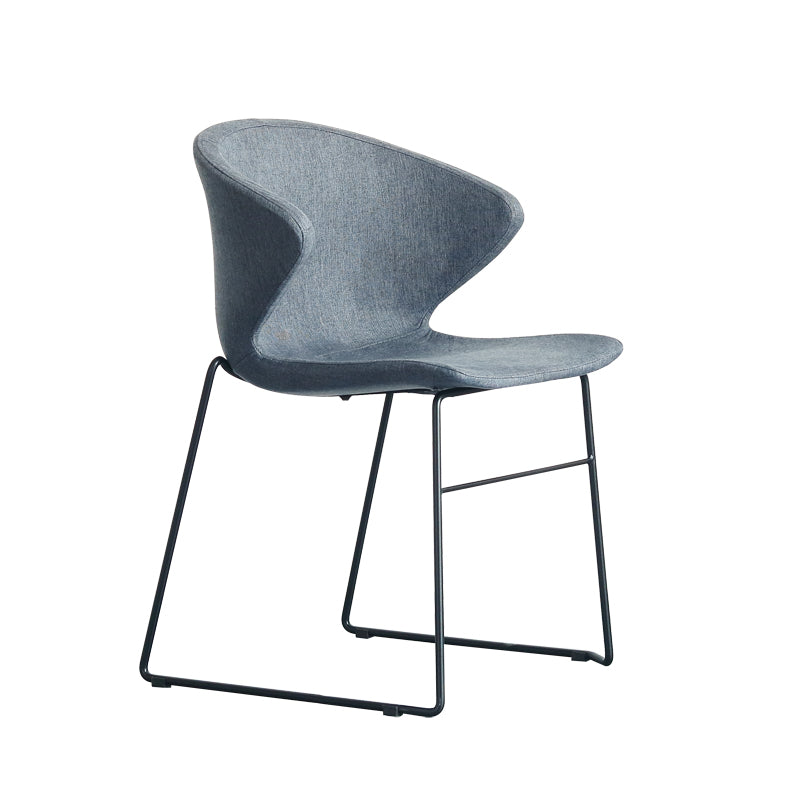 Contemporary Style Dining Chair Armless Metal Side Wingback Chairs for Kitchen Grey 1 Piece Clearhalo ' kitchen&dining_furn' 'Dining Chairs' 'Dining Tables & Seating' 'dining_chair' 'furn' 'furn_dining_chair' 'Furniture' 'furniture_dining_chair' 'Kitchen & Dining Furniture' 'kitchen' 4354172