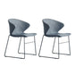 Contemporary Style Dining Chair Armless Metal Side Wingback Chairs for Kitchen Grey 2 Piece Set Clearhalo ' kitchen&dining_furn' 'Dining Chairs' 'Dining Tables & Seating' 'dining_chair' 'furn' 'furn_dining_chair' 'Furniture' 'furniture_dining_chair' 'Kitchen & Dining Furniture' 'kitchen' 4354174