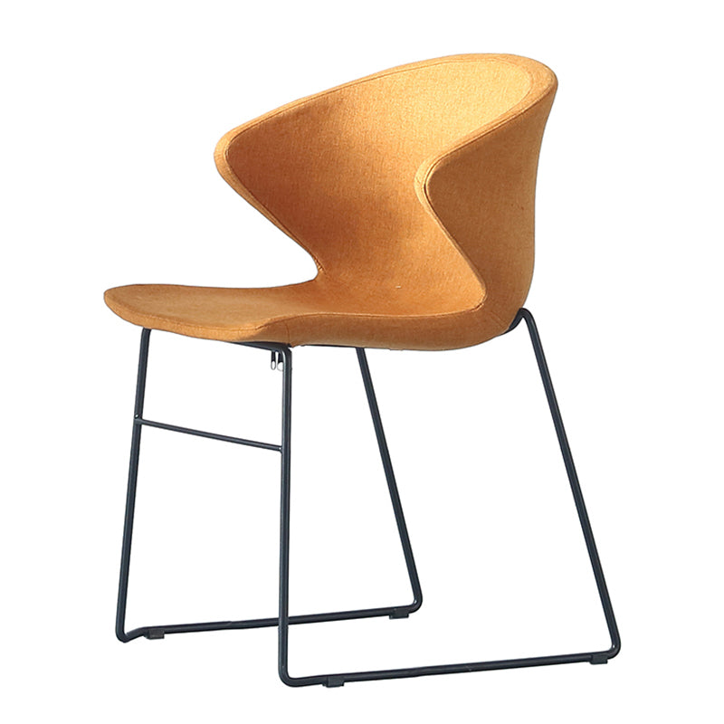 Contemporary Style Dining Chair Armless Metal Side Wingback Chairs for Kitchen Clearhalo ' kitchen&dining_furn' 'Dining Chairs' 'Dining Tables & Seating' 'dining_chair' 'furn' 'furn_dining_chair' 'Furniture' 'furniture_dining_chair' 'Kitchen & Dining Furniture' 'kitchen' 4354180