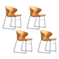 Contemporary Style Dining Chair Armless Metal Side Wingback Chairs for Kitchen Orange 4 Piece Set Clearhalo ' kitchen&dining_furn' 'Dining Chairs' 'Dining Tables & Seating' 'dining_chair' 'furn' 'furn_dining_chair' 'Furniture' 'furniture_dining_chair' 'Kitchen & Dining Furniture' 'kitchen' 4354181