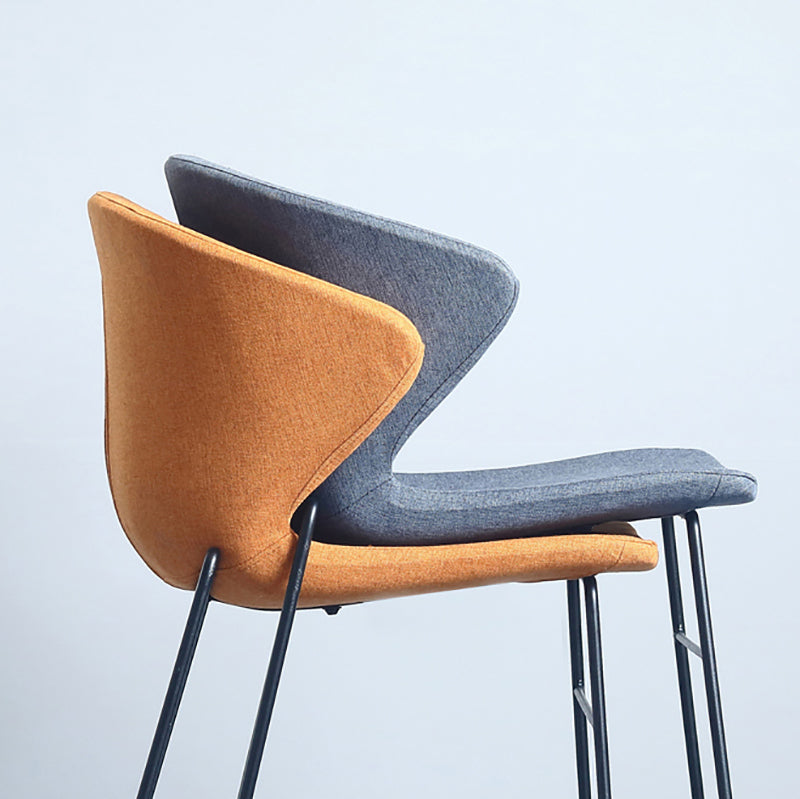 Contemporary Style Dining Chair Armless Metal Side Wingback Chairs for Kitchen Clearhalo ' kitchen&dining_furn' 'Dining Chairs' 'Dining Tables & Seating' 'dining_chair' 'furn' 'furn_dining_chair' 'Furniture' 'furniture_dining_chair' 'Kitchen & Dining Furniture' 'kitchen' 4354183