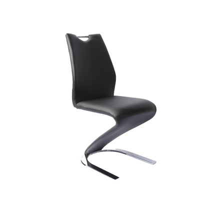 Modern PU Leather Dining Chair Armless Metal Dining Chairs for Restaurant Use Black 1 Piece Clearhalo ' kitchen&dining_furn' 'Dining Chairs' 'Dining Tables & Seating' 'dining_chair' 'furn' 'furn_dining_chair' 'Furniture' 'furniture_dining_chair' 'Kitchen & Dining Furniture' 'kitchen' 4354191