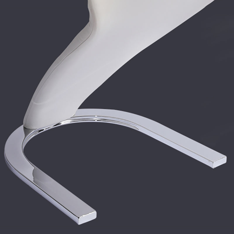 Modern PU Leather Dining Chair Armless Metal Dining Chairs for Restaurant Use Clearhalo ' kitchen&dining_furn' 'Dining Chairs' 'Dining Tables & Seating' 'dining_chair' 'furn' 'furn_dining_chair' 'Furniture' 'furniture_dining_chair' 'Kitchen & Dining Furniture' 'kitchen' 4354197