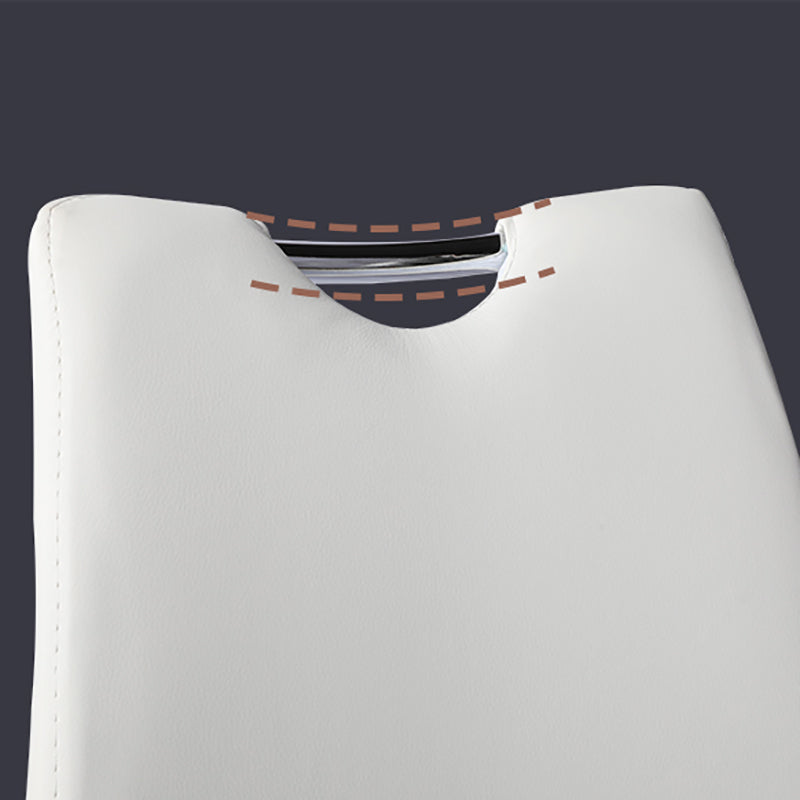 Modern PU Leather Dining Chair Armless Metal Dining Chairs for Restaurant Use Clearhalo ' kitchen&dining_furn' 'Dining Chairs' 'Dining Tables & Seating' 'dining_chair' 'furn' 'furn_dining_chair' 'Furniture' 'furniture_dining_chair' 'Kitchen & Dining Furniture' 'kitchen' 4354198