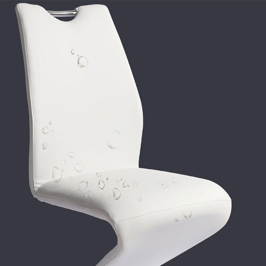 Modern PU Leather Dining Chair Armless Metal Dining Chairs for Restaurant Use Clearhalo ' kitchen&dining_furn' 'Dining Chairs' 'Dining Tables & Seating' 'dining_chair' 'furn' 'furn_dining_chair' 'Furniture' 'furniture_dining_chair' 'Kitchen & Dining Furniture' 'kitchen' 4354199