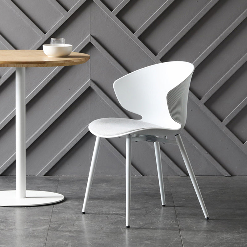 Contemporary Style Dining Chairs Armless Metal Side Wingback Chair for Kitchen Clearhalo ' kitchen&dining_furn' 'Dining Chairs' 'Dining Tables & Seating' 'dining_chair' 'furn' 'furn_dining_chair' 'Furniture' 'furniture_dining_chair' 'Kitchen & Dining Furniture' 'kitchen' 4354208