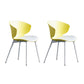 Contemporary Style Dining Chairs Armless Metal Side Wingback Chair for Kitchen Yellow 2 Piece Set Clearhalo ' kitchen&dining_furn' 'Dining Chairs' 'Dining Tables & Seating' 'dining_chair' 'furn' 'furn_dining_chair' 'Furniture' 'furniture_dining_chair' 'Kitchen & Dining Furniture' 'kitchen' 4354214