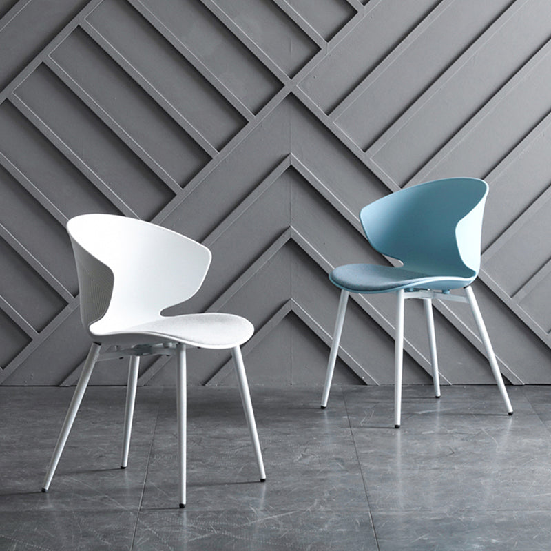 Contemporary Style Dining Chairs Armless Metal Side Wingback Chair for Kitchen Clearhalo ' kitchen&dining_furn' 'Dining Chairs' 'Dining Tables & Seating' 'dining_chair' 'furn' 'furn_dining_chair' 'Furniture' 'furniture_dining_chair' 'Kitchen & Dining Furniture' 'kitchen' 4354226