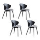 Contemporary Style Dining Chairs Armless Metal Side Wingback Chair for Kitchen Black 4 Piece Set Clearhalo ' kitchen&dining_furn' 'Dining Chairs' 'Dining Tables & Seating' 'dining_chair' 'furn' 'furn_dining_chair' 'Furniture' 'furniture_dining_chair' 'Kitchen & Dining Furniture' 'kitchen' 4354227