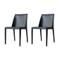 Designer Style Restaurant Parsons Chair Leather Matte Finish Dining Chair Black 2 Piece Set Clearhalo ' kitchen&dining_furn' 'Dining Chairs' 'Dining Tables & Seating' 'dining_chair' 'furn' 'furn_dining_chair' 'Furniture' 'furniture_dining_chair' 'Kitchen & Dining Furniture' 'kitchen' 4354234