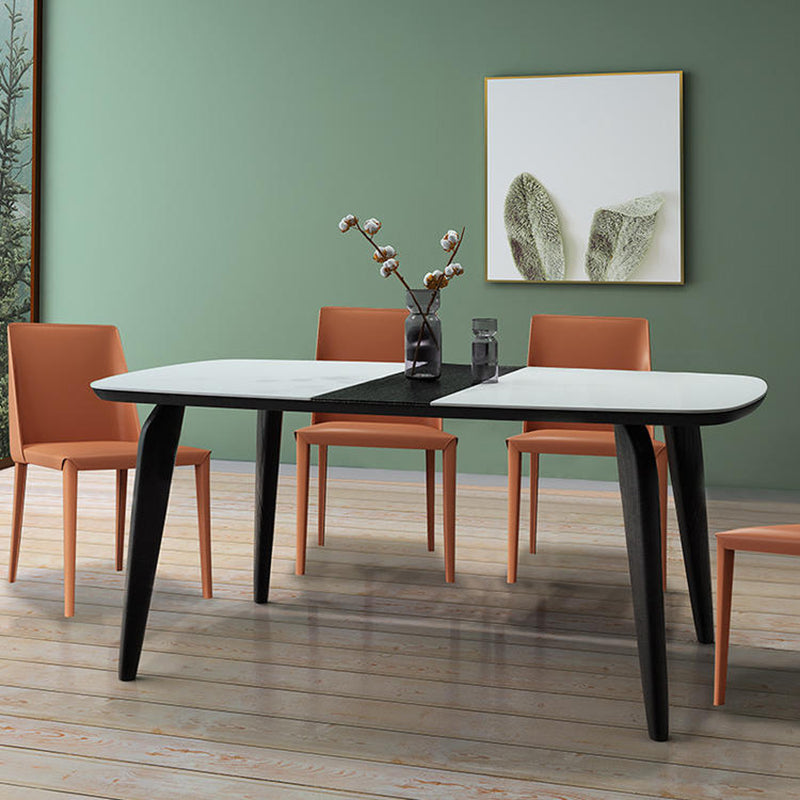 Designer Style Restaurant Parsons Chair Leather Matte Finish Dining Chair Clearhalo ' kitchen&dining_furn' 'Dining Chairs' 'Dining Tables & Seating' 'dining_chair' 'furn' 'furn_dining_chair' 'Furniture' 'furniture_dining_chair' 'Kitchen & Dining Furniture' 'kitchen' 4354243