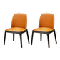 Industrial Leather Restaurant Dining Side Chair Parsons Dining Chair with Walnut Legs Orange 2 Piece Set Clearhalo ' kitchen&dining_furn' 'Dining Chairs' 'Dining Tables & Seating' 'dining_chair' 'furn' 'furn_dining_chair' 'Furniture' 'furniture_dining_chair' 'Kitchen & Dining Furniture' 'kitchen' 4354248