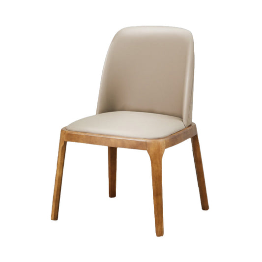 Industrial Leather Restaurant Dining Side Chair Parsons Dining Chair with Walnut Legs Clearhalo ' kitchen&dining_furn' 'Dining Chairs' 'Dining Tables & Seating' 'dining_chair' 'furn' 'furn_dining_chair' 'Furniture' 'furniture_dining_chair' 'Kitchen & Dining Furniture' 'kitchen' 4354256