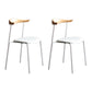 Modern Style Dining Chairs Armless Open Back Side Chairs with Metal Legs for Kitchen Natural 2 Piece Set Clearhalo ' kitchen&dining_furn' 'Dining Chairs' 'Dining Tables & Seating' 'dining_chair' 'furn' 'furn_dining_chair' 'Furniture' 'furniture_dining_chair' 'Kitchen & Dining Furniture' 'kitchen' 4354274