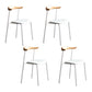 Modern Style Dining Chairs Armless Open Back Side Chairs with Metal Legs for Kitchen Natural 4 Piece Set Clearhalo ' kitchen&dining_furn' 'Dining Chairs' 'Dining Tables & Seating' 'dining_chair' 'furn' 'furn_dining_chair' 'Furniture' 'furniture_dining_chair' 'Kitchen & Dining Furniture' 'kitchen' 4354276