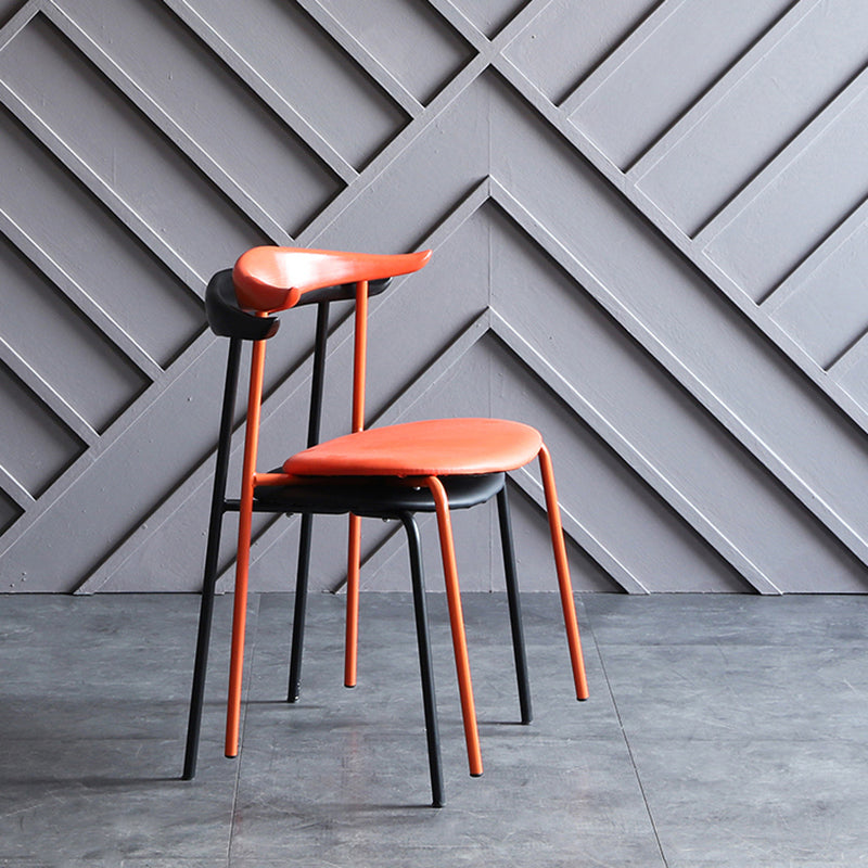 Modern Style Dining Chairs Armless Open Back Side Chairs with Metal Legs for Kitchen Clearhalo ' kitchen&dining_furn' 'Dining Chairs' 'Dining Tables & Seating' 'dining_chair' 'furn' 'furn_dining_chair' 'Furniture' 'furniture_dining_chair' 'Kitchen & Dining Furniture' 'kitchen' 4354277