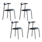 Modern Style Dining Chairs Armless Open Back Side Chairs with Metal Legs for Kitchen Black 4 Piece Set Clearhalo ' kitchen&dining_furn' 'Dining Chairs' 'Dining Tables & Seating' 'dining_chair' 'furn' 'furn_dining_chair' 'Furniture' 'furniture_dining_chair' 'Kitchen & Dining Furniture' 'kitchen' 4354288